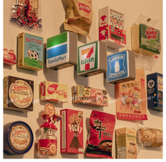 New Home Accessories Japan 711 Family Lawson Light Sign Fridge Magnets Creative Miniature DIY Magnetic Decorations