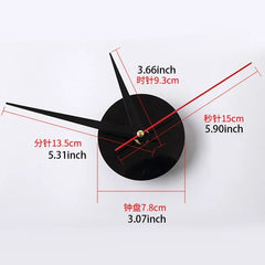 Large 3D DIY Silent Wall Clock – Black/Gold/Silver Modern Design