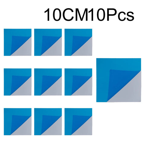 10-Pack 10cm Square Mirror Glass Tile Wall Stickers – 3D Mosaic Decals