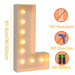 91.5cm Giant LED Letter Light Frame Box – DIY Party Decor