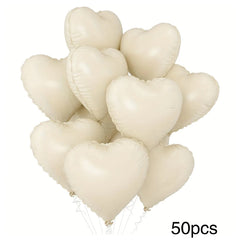 50-Pack 10" Red Heart-Shaped Valentine's Day Balloons