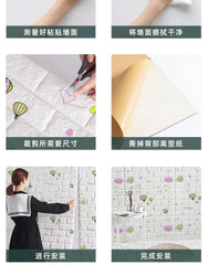 3D Foam Brick Wall Panels – Self-Adhesive Waterproof Wall Decals