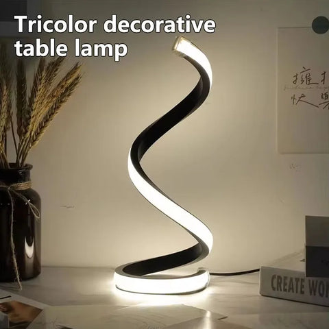 2025 LED Modern Deformable Spiral Bedside Table Lamp