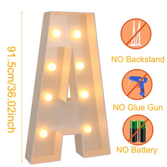 91.5cm Giant LED Letter Light Frame Box – DIY Party Decor
