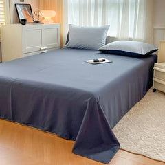 4-Piece Solid Color Brush Fabric Bedding Set – Duvet Cover & Pillowcases