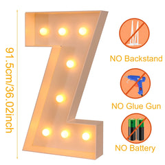 91.5cm Giant LED Letter Light Frame Box – DIY Party Decor