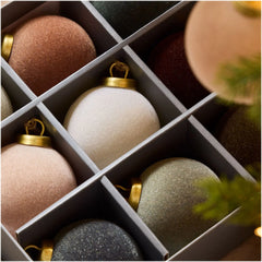 2026 Plush Velvet Christmas Ball Set – 8cm Decorative Pendants