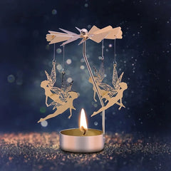 Metal Rotating Candle Holder – Christmas & Party Decoration