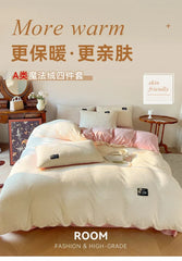 Thick Velvet Winter Duvet Cover – Solid Color Soft Quilt Cover