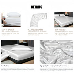 Kuup 3-Piece Satin Polyester Bedding Set with Elastic Fitted Sheet – King Size
