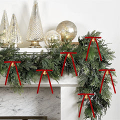 Christmas Velvet Red Bows with Bells