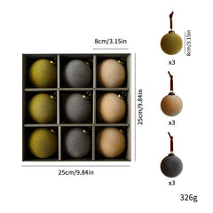 2026 Plush Velvet Christmas Ball Set – 8cm Decorative Pendants