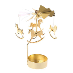Metal Rotating Candle Holder – Christmas & Party Decoration