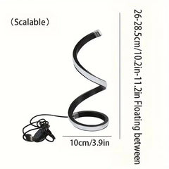 2025 LED Modern Deformable Spiral Bedside Table Lamp