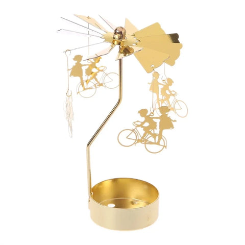 Metal Rotating Candle Holder – Christmas & Party Decoration