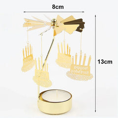 Metal Rotating Candle Holder – Christmas & Party Decoration