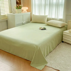 4-Piece Solid Color Brush Fabric Bedding Set – Duvet Cover & Pillowcases