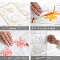 3D Foam Brick Wall Panels – Self-Adhesive Waterproof Wall Decals