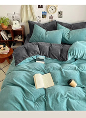 Winter Milk Fleece 4-Piece Flannel Bedding Set