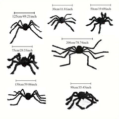 Giant Plush Halloween Spider Decoration – 30 to 200cm
