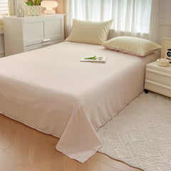 4-Piece Solid Color Brush Fabric Bedding Set – Duvet Cover & Pillowcases
