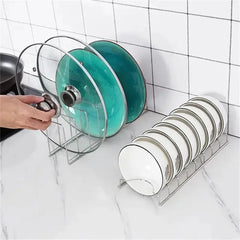 Stainless Steel Kitchen Bowl & Dish Organizer Rack