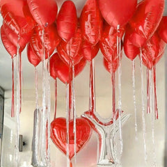 50-Pack 10" Red Heart-Shaped Valentine's Day Balloons
