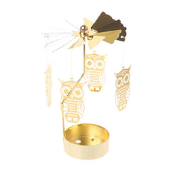 Metal Rotating Candle Holder – Christmas & Party Decoration