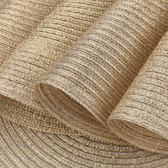 Set of 6 Round Braided Washable Placemats – 34cm Heat Resistant