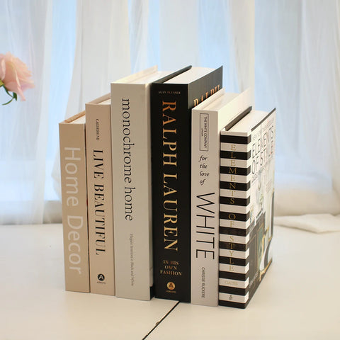 3-Piece Decorative Fake Books Set for Coffee Table & Decor