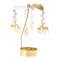 Metal Rotating Candle Holder – Christmas & Party Decoration