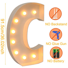91.5cm Giant LED Letter Light Frame Box – DIY Party Decor