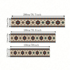 Boho American Indian Style Linen Table Runner – Reusable Decor