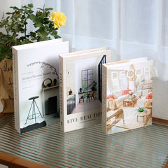 3-Piece Decorative Fake Books Set for Coffee Table & Decor