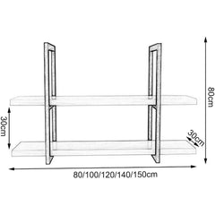 Ceiling Hanging Iron Art Floating Shelves for Plants & Decor