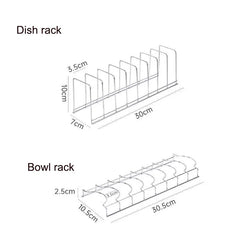 Stainless Steel Kitchen Bowl & Dish Organizer Rack