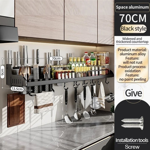 Kitchen Spice & Knife Holder with Spoon and Chopstick Organizer
