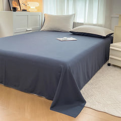4-Piece Solid Color Brush Fabric Bedding Set – Duvet Cover & Pillowcases
