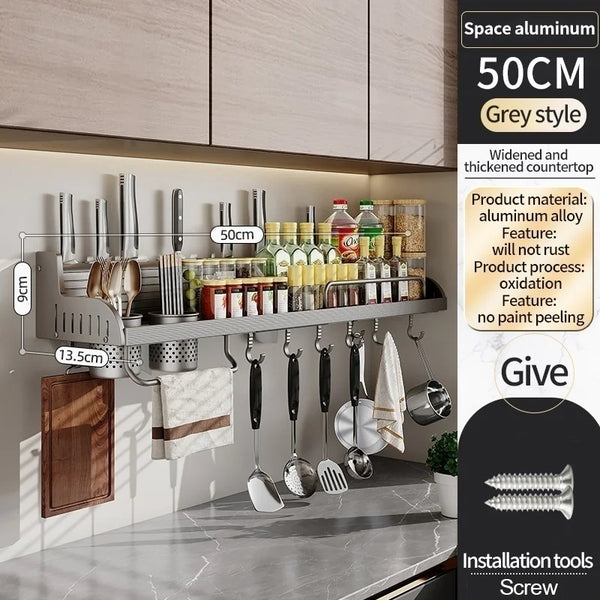 Kitchen Spice & Knife Holder with Spoon and Chopstick Organizer