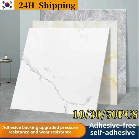 Thickened Self-Adhesive Marble Floor & Wall Stickers – 10/30/50 PCS