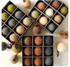 2026 Plush Velvet Christmas Ball Set – 8cm Decorative Pendants