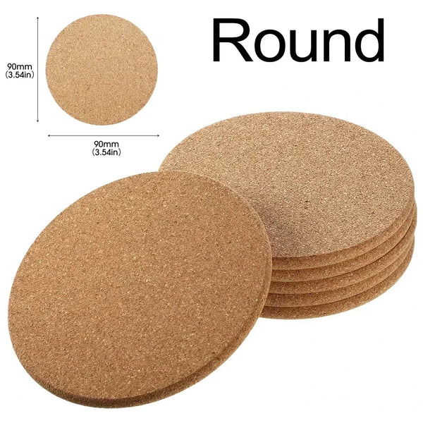 Natural Round Cork Coaster – Non-Slip Heat Insulation Pad