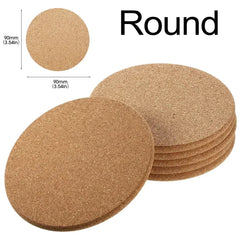 Natural Round Cork Coaster – Non-Slip Heat Insulation Pad