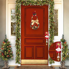 3-Piece Christmas Door Knob Ornaments – Snowman, Santa & Elk