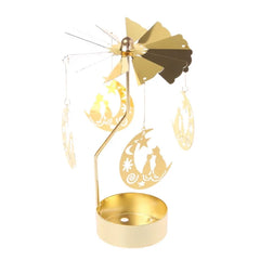Metal Rotating Candle Holder – Christmas & Party Decoration