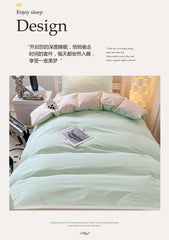 2025 Modern Simple 4-Piece Bed Sheet & Quilt Cover Set
