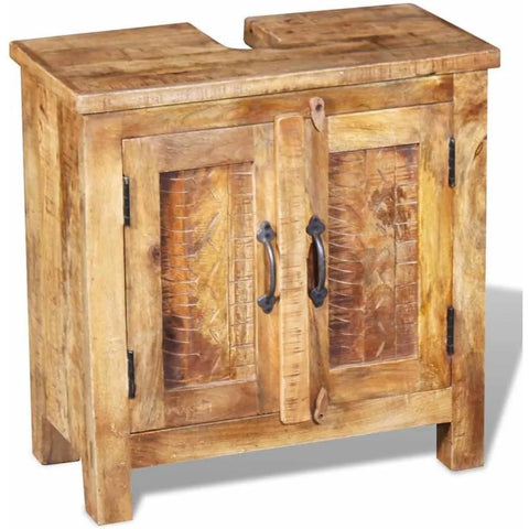 Solid Mango Wood Bathroom Furniture Set