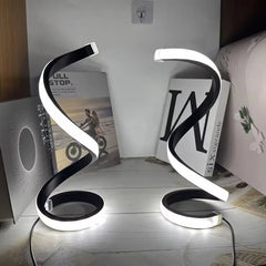 2025 LED Modern Deformable Spiral Bedside Table Lamp