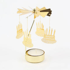 Metal Rotating Candle Holder – Christmas & Party Decoration