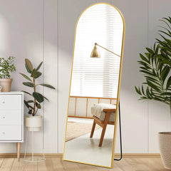 JHK 59"x16" Full Body Wall Mirror with Aluminum Frame & Stand